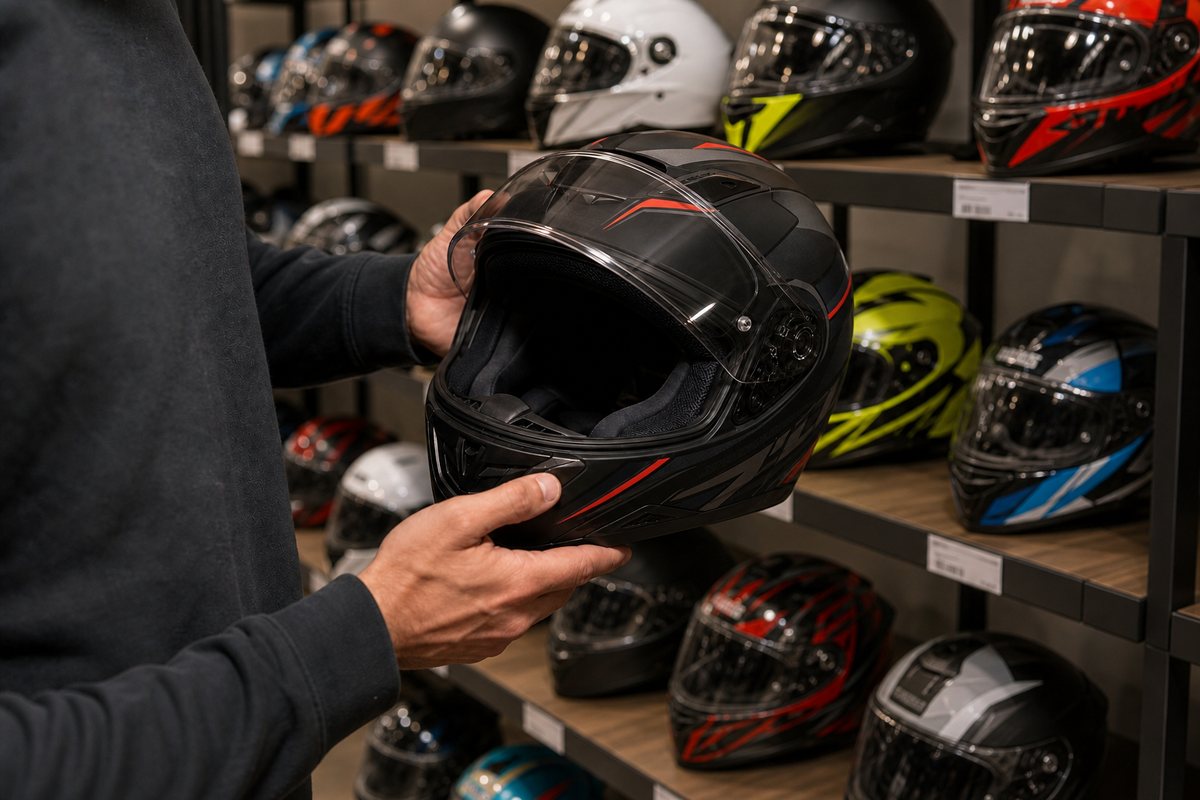 ヘルメットのラベル（PSC/SG表示）を確認する