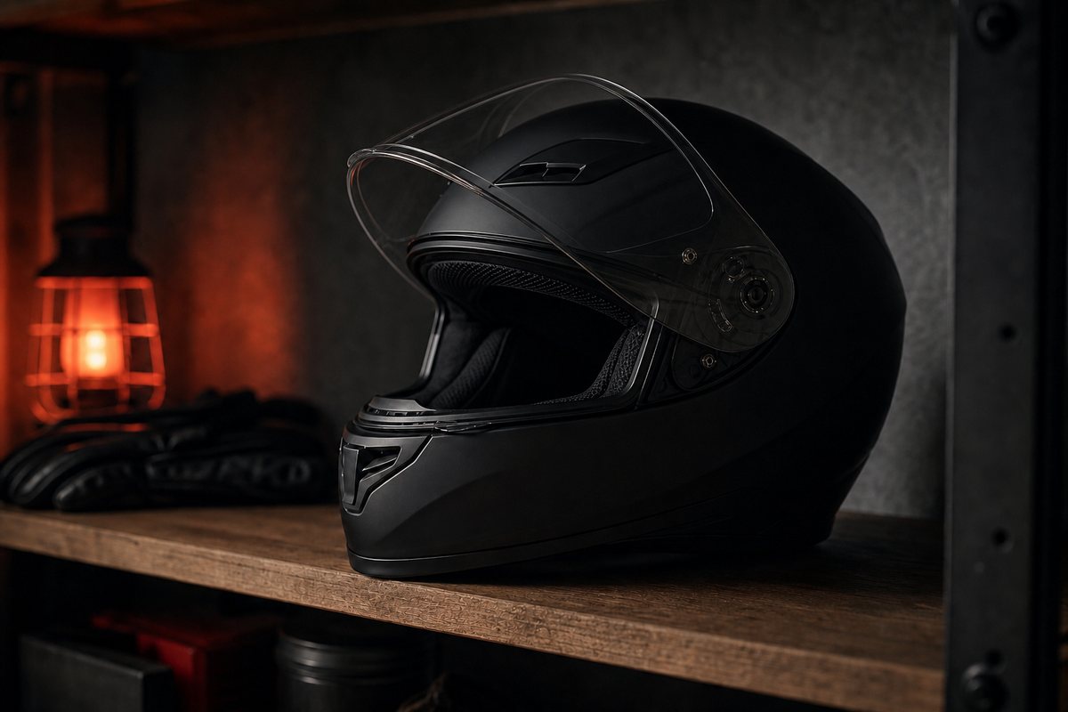 風通しの良い室内でヘルメットを保管する